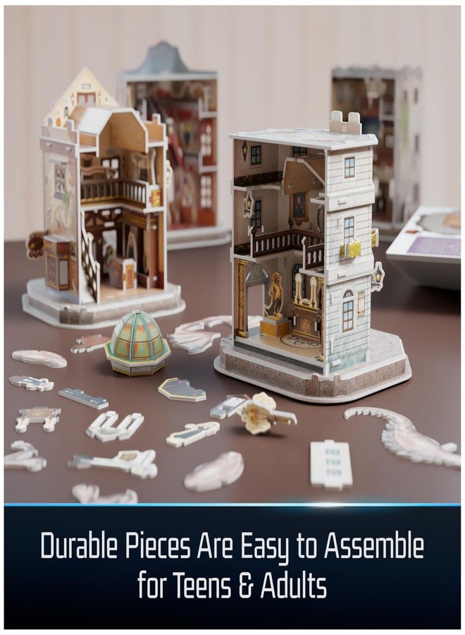 4D Build, Harry Potter Diagon Alley 3D Model Kit with 4 Buildings, Harry Potter Collectibles & Desk Décor, Adult Puzzle, Building Toys, 3D Puzzles for Adults & Teens, 287 Pieces, for Ages 12 & Up - Image 4